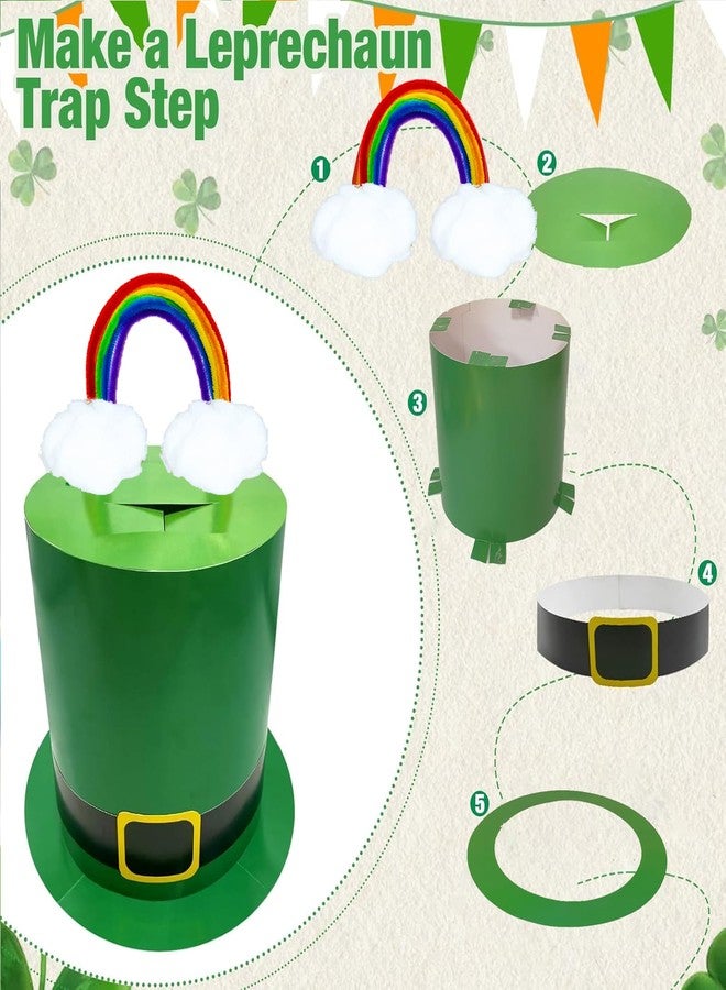 Bailiyake St. Patrick's Day DIY Leprechaun Trap Kit St Patricks Day Party Decorations DIY to Catch a Leprechaun Trap Craft Set for Classroom Home Rainbow Irish Shamrock Party Supplies - Image 4
